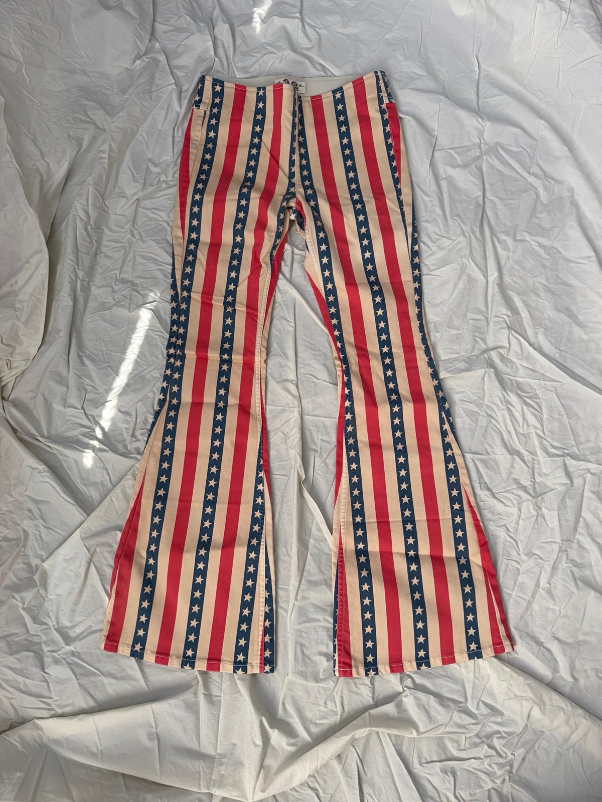 Free People Stars & Stripes Penny Pull On Flare - Sz 28 NWOT