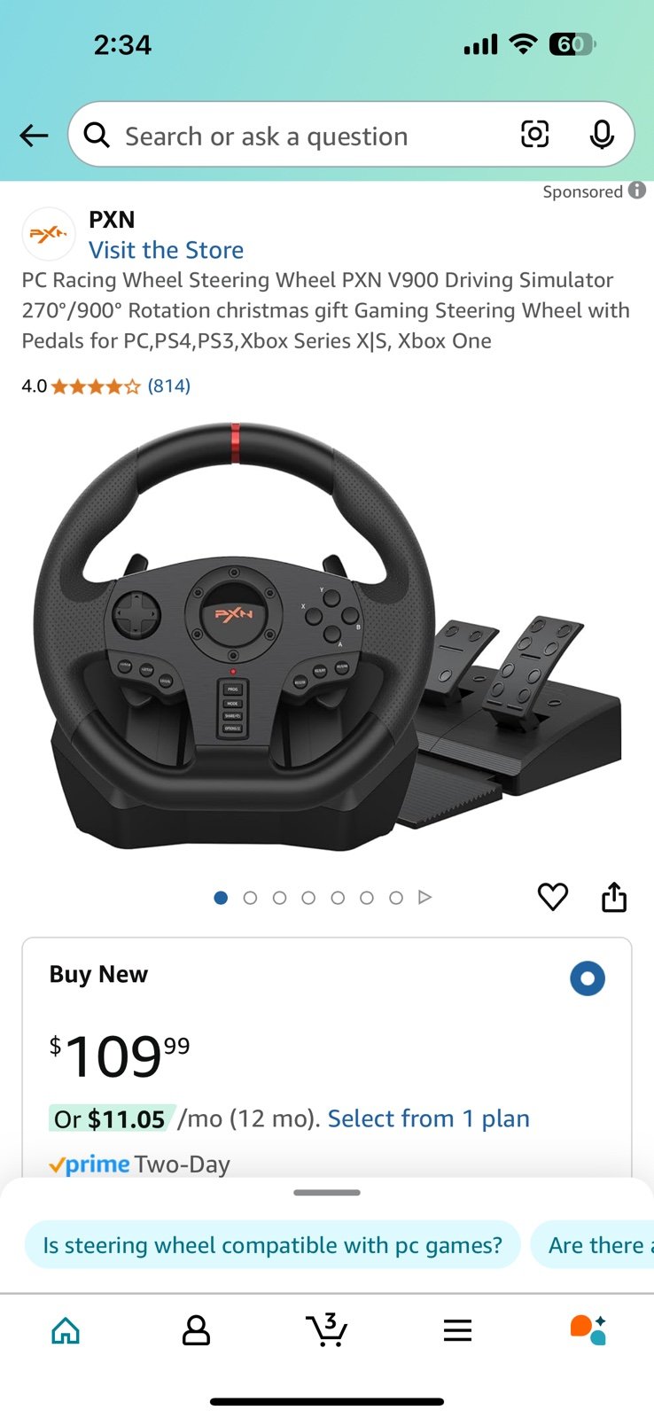 Pc gaming Wheel