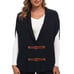 STUNNING MICHAEL KORS Angora Blend Buckle Poncho w/ Fur Collar in Navy/Camel