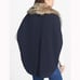 STUNNING MICHAEL KORS Angora Blend Buckle Poncho w/ Fur Collar in Navy/Camel