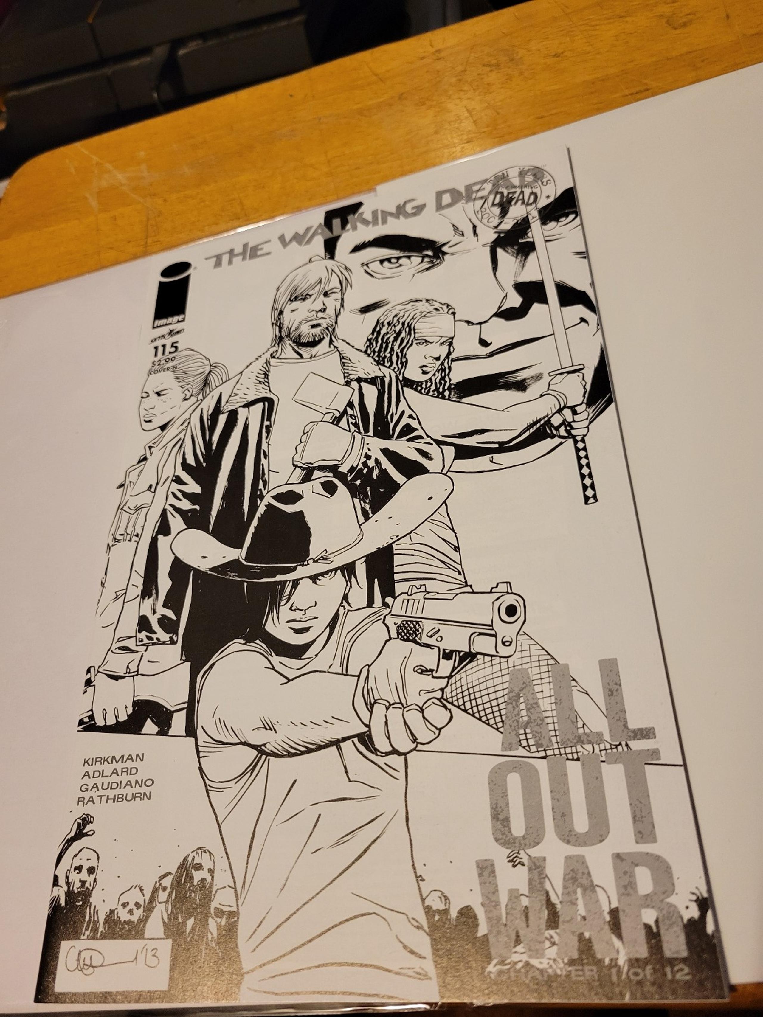 IMAGE COMICS WALKING DEAD #115 MIDNIGHT RELEASE SKETCH COVER VARIANT