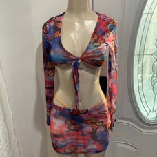 3 piece Butterfly print