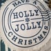 Kirkland's Cream and Navy Holly Jolly Christmas Decor Pillow Set