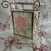 Vintage Shabby Chic Glitter Rose Silver Candle Holder