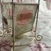 Vintage Shabby Chic Glitter Rose Silver Candle Holder