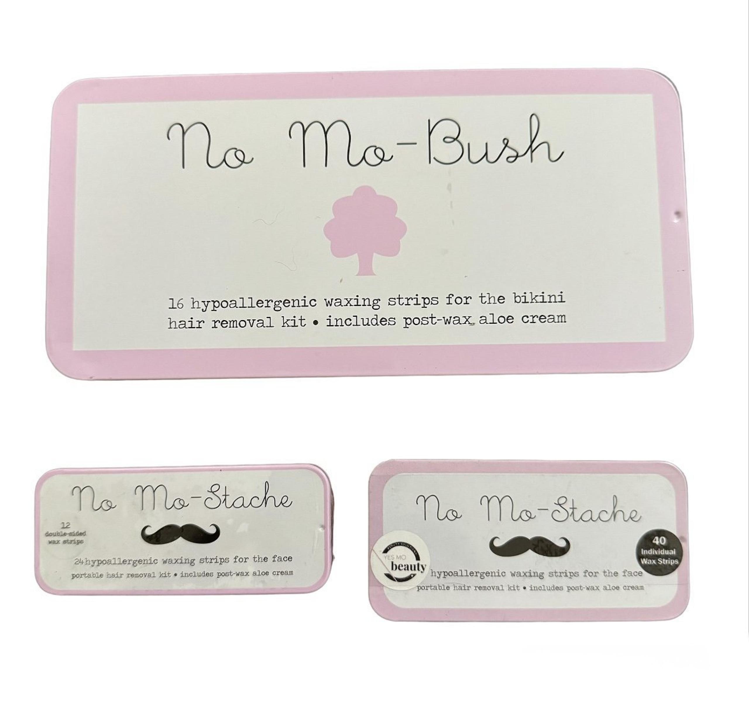 NO MO-STACHE - 3 pack set of at home self waxing strips, NWOT