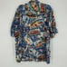 Reyn Spooner Joe Kealoha Post Cards Stamps Beach Hawaiian Shirt Men Large