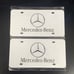 Mercedes Brand New Front Vanity Metal Plate Frame Holder (2 Pack)