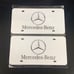 Mercedes Brand New Front Vanity Metal Plate Frame Holder (2 Pack)