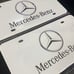 Mercedes Brand New Front Vanity Metal Plate Frame Holder (2 Pack)