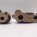 Set of 2 chinoiserrie figurines w/ 3 men