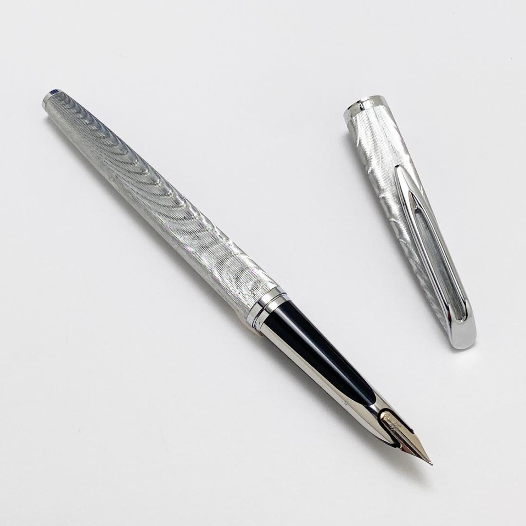 Waterman Fountain Pen PLAQUE ARGENT CF 18K with Case