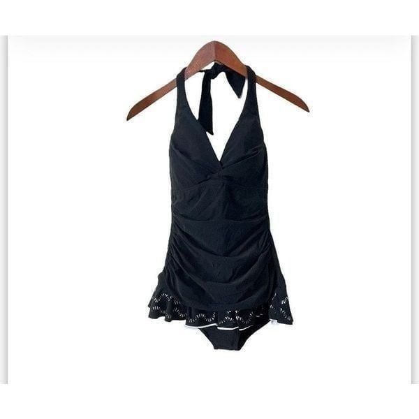 Profile by Gottex black one piece bathing suit