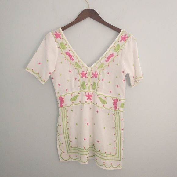 Gretchen Scott Embroidered Tunic Top