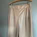 Anine Bing Koa Pant in Butterscotch Vegan Leather Size Medium High Rise Wide Leg