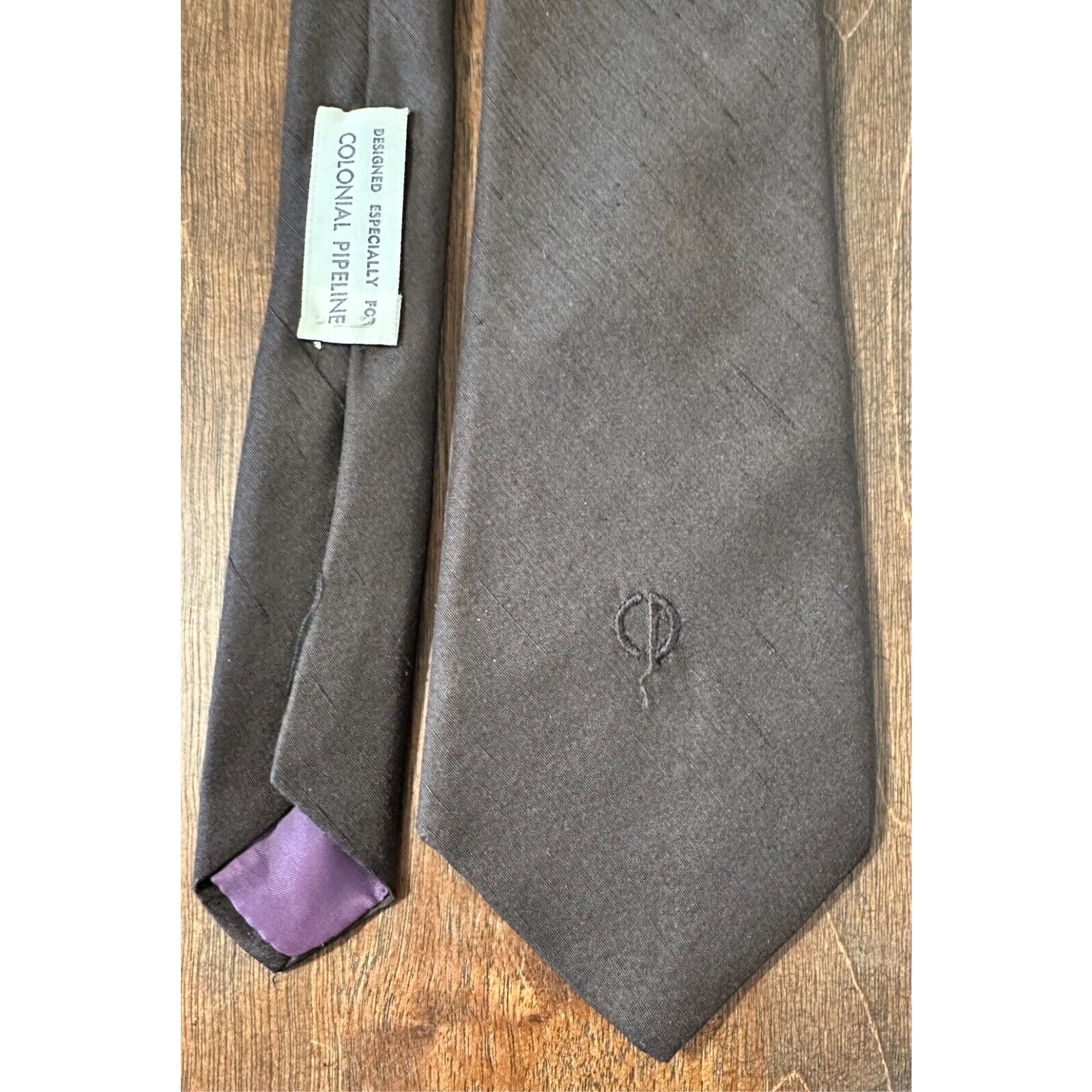 YSL Yves Saint Laurent Chocolate Brown Skinny Neck Tie 3 Vintage