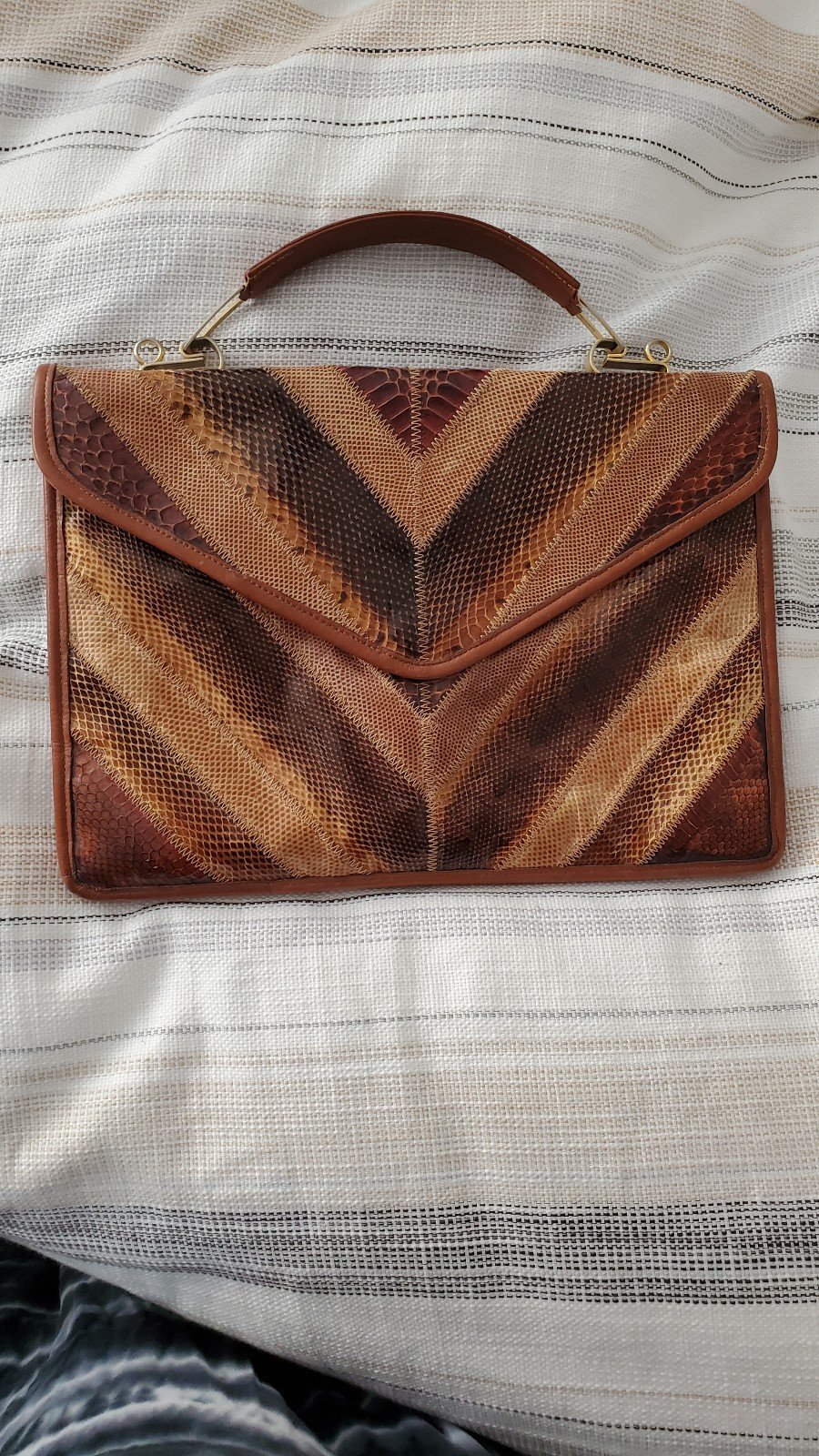 Rare Vintage 70's Bags by Varon Snakeskin purse