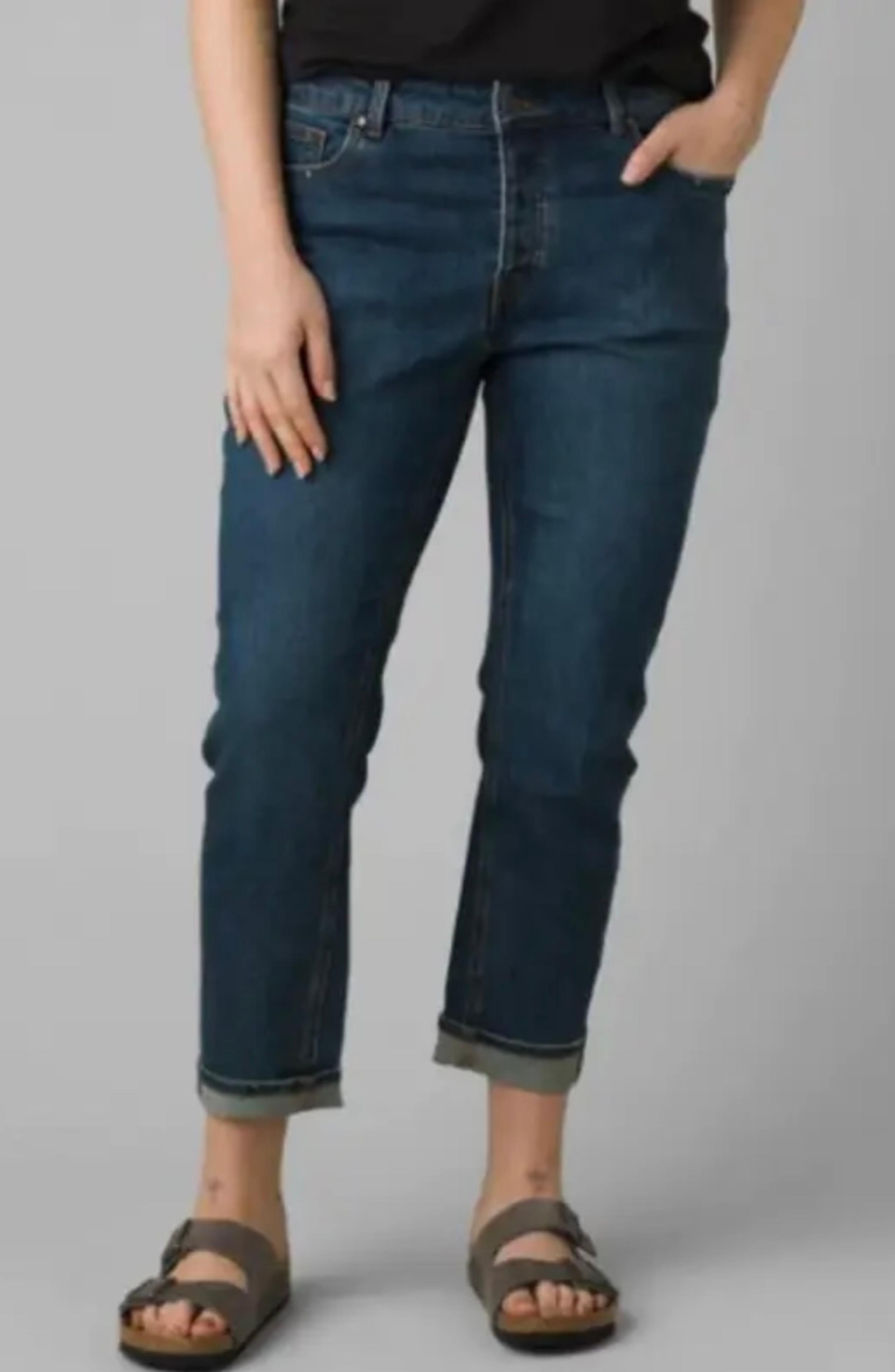 NWT Prana Mid-Rise Boyfriend Buxton Jean Deep Blue Size 4/27
