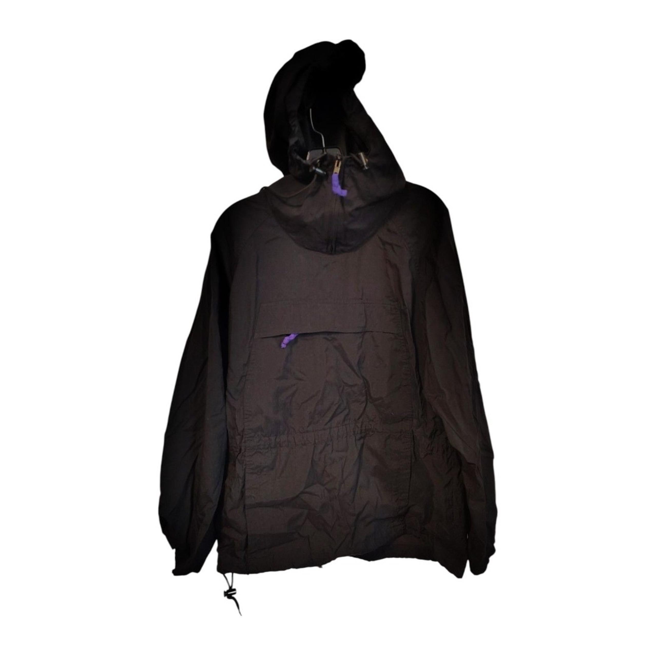Men's Eddie Bauer Black and Purple Gore Tex Windbreaker