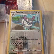 2021 POKEMON PURUGLY HOLOGRAM CARD MINT CONDITION