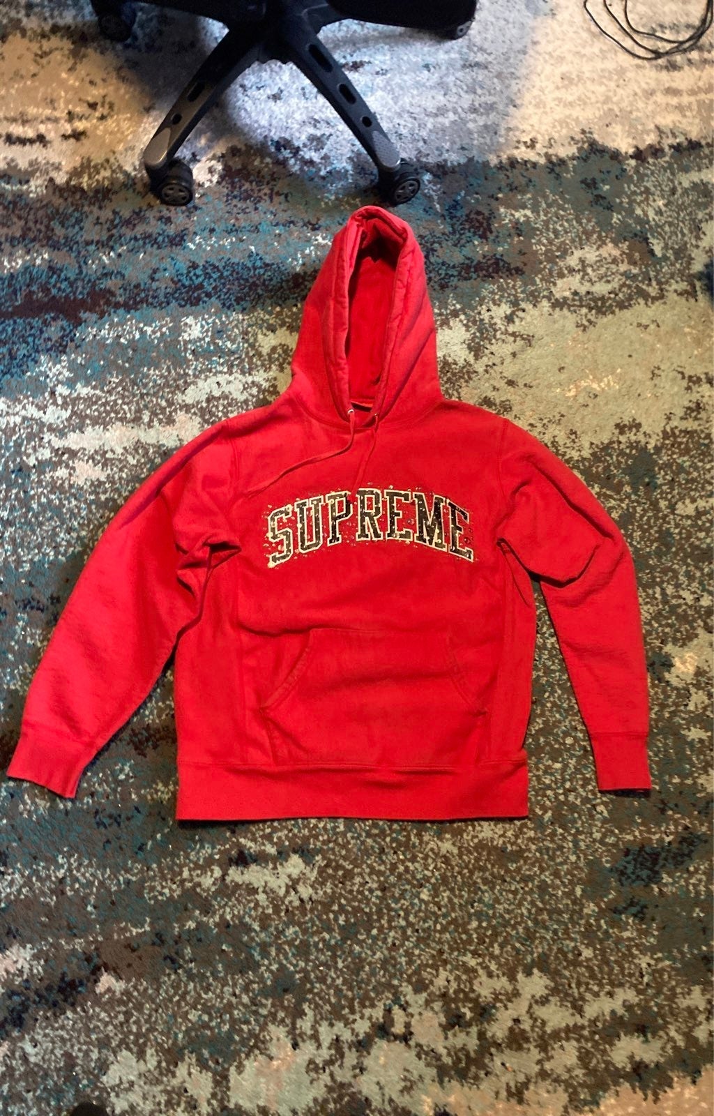 Supreme Water Arc Hooded Sweatshirt red