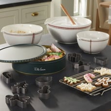 Hearth & Hand™ with Magnolia Christmas Plaid Stoneware Mixing Bowl Set 3 pc NWT