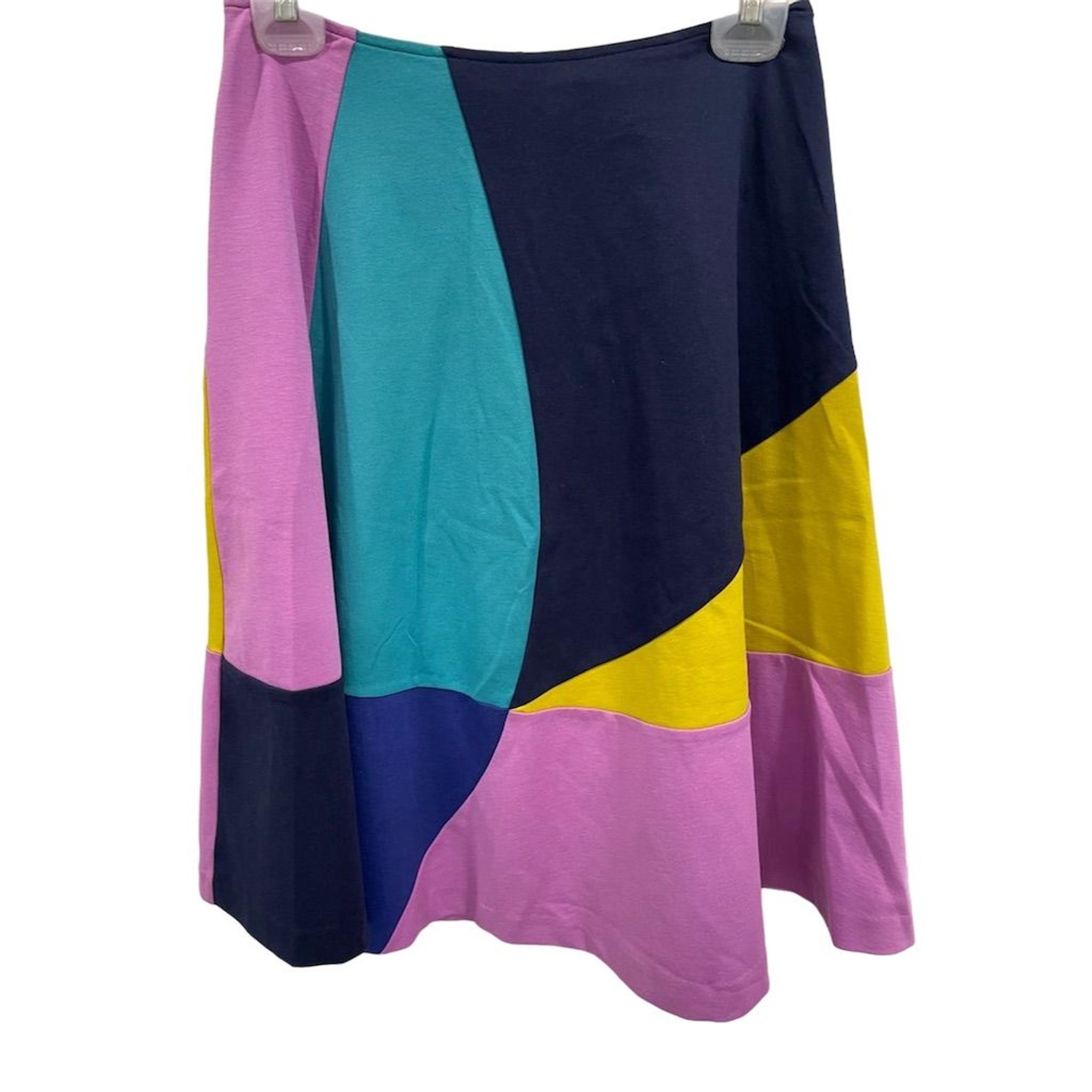 Boden Women's 8L 8 Colorblock A-Line Knee Length Skirt Multicolor Casual