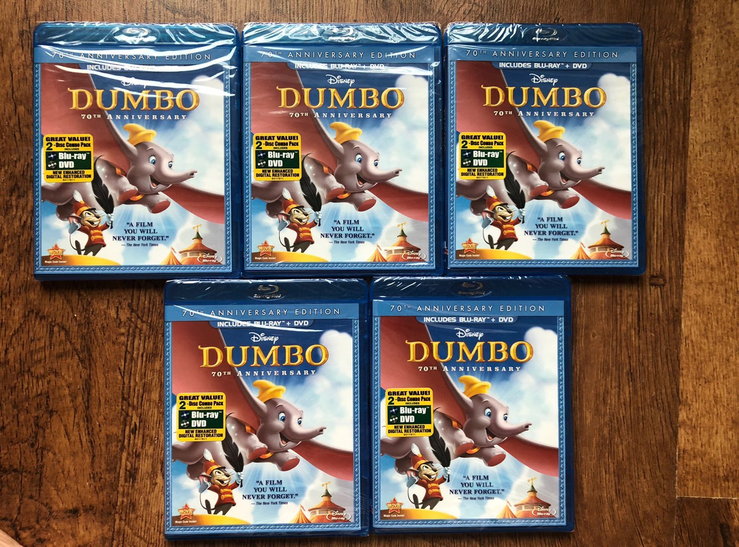 5x Disney Dumbo Blu Ray DVD Digital Comb