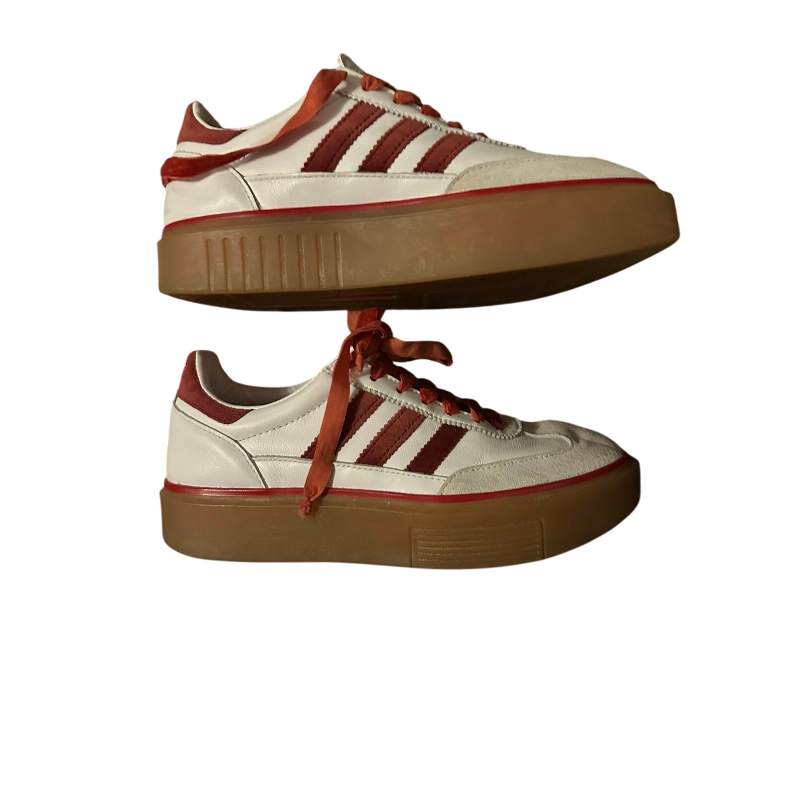 Adidas women's super sleek 72 platform sneaker burgundy sz 7