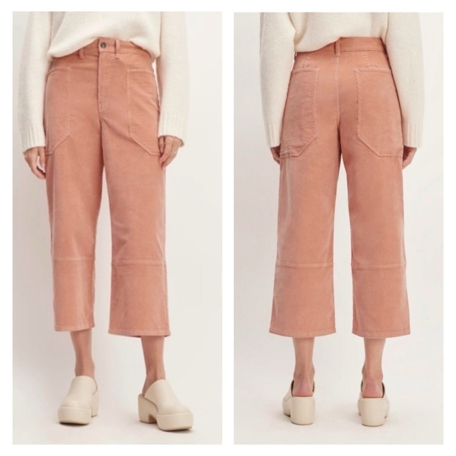 Everlane The Corduroy Gardner Crop Pants 16 Orange