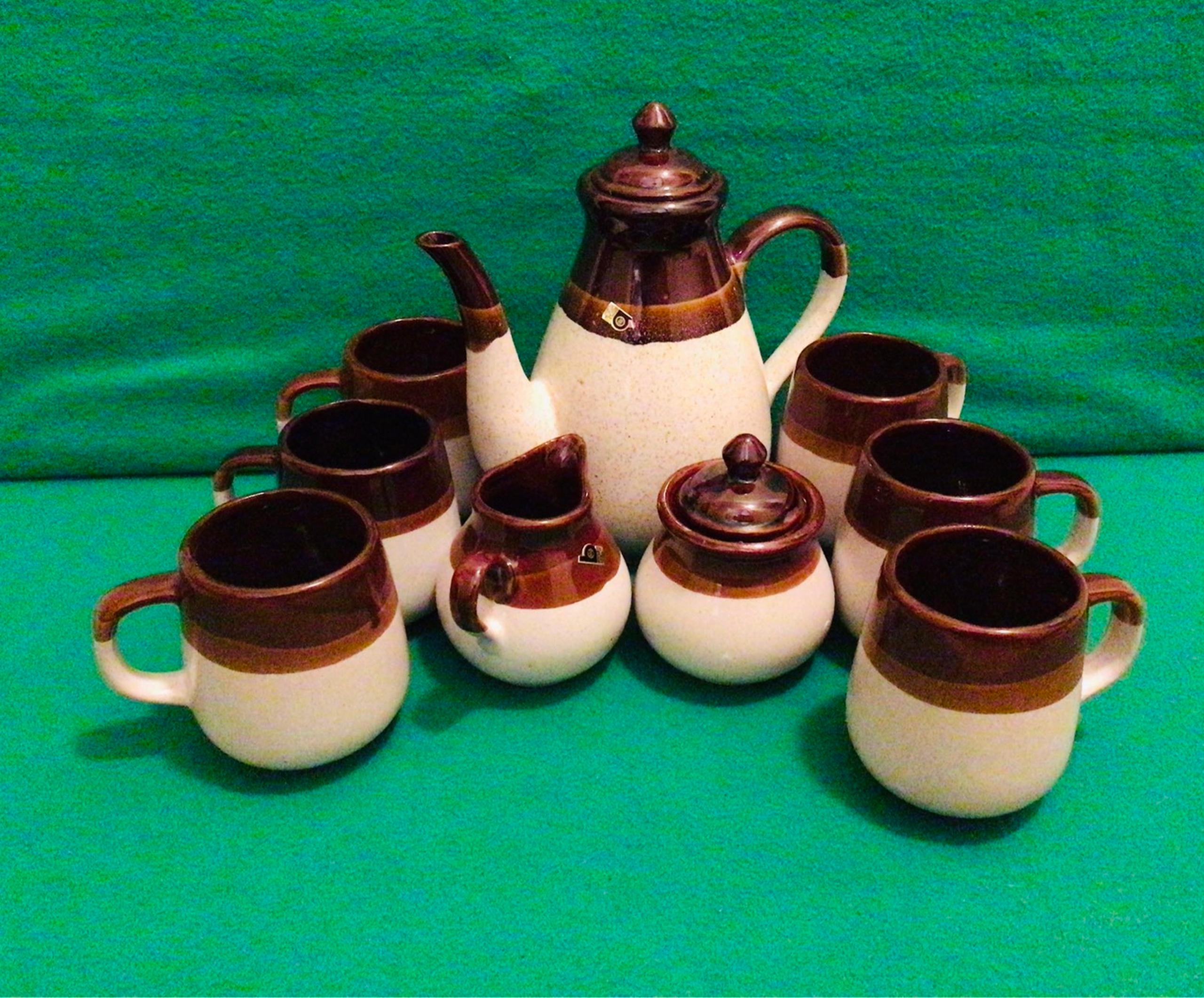 Vintage 9 Pc. Stoneware Coffee/Tea Set