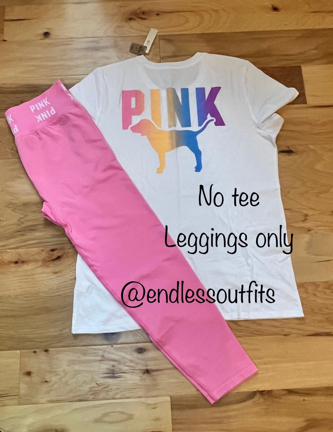 VS PINK DREAMY PINK SEAMLESS TIGHT LEGGINGS