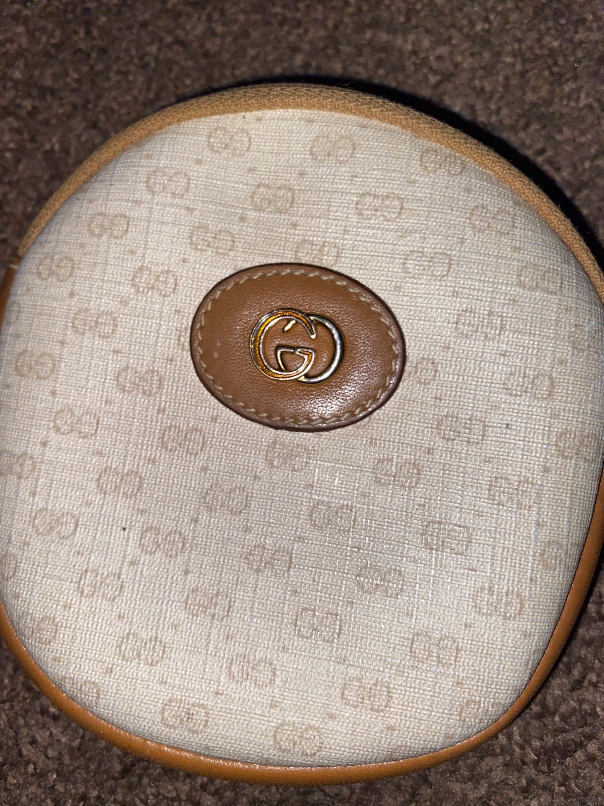 Gucci 2000s Round Coin Gold Pouch · INTO