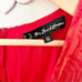 For Love & Lemons Silk Lace Overlay Dress Red Side Cutouts Long Sleeve V-Neck S