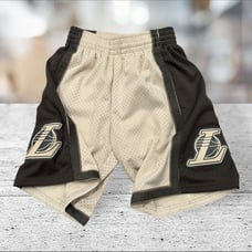 Mitchell And Ness Los Angeles Lakers Swingman Shorts Logo Olive Xtra Small