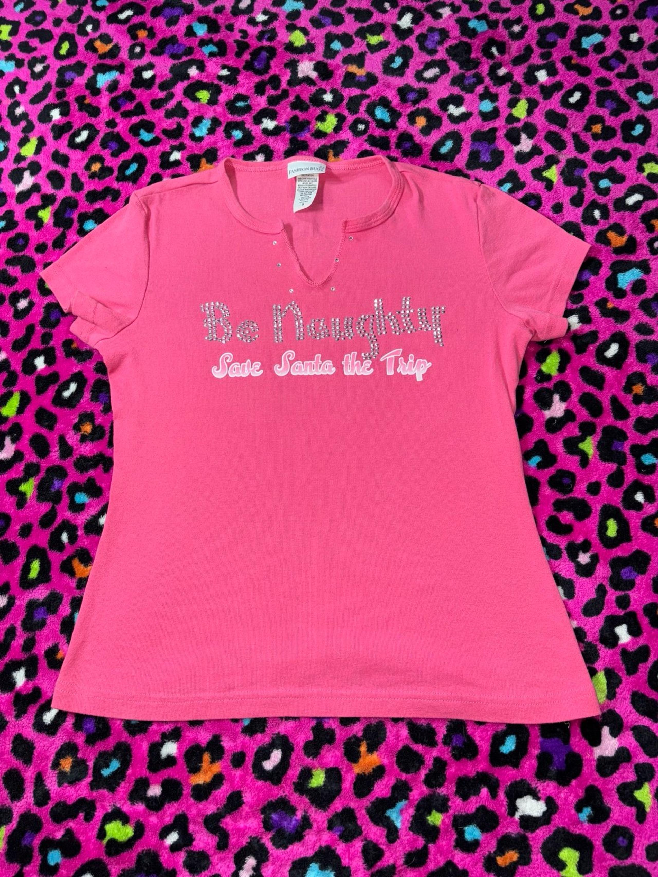 Small Fashion Bug Pink Rhinestone T-Shirt