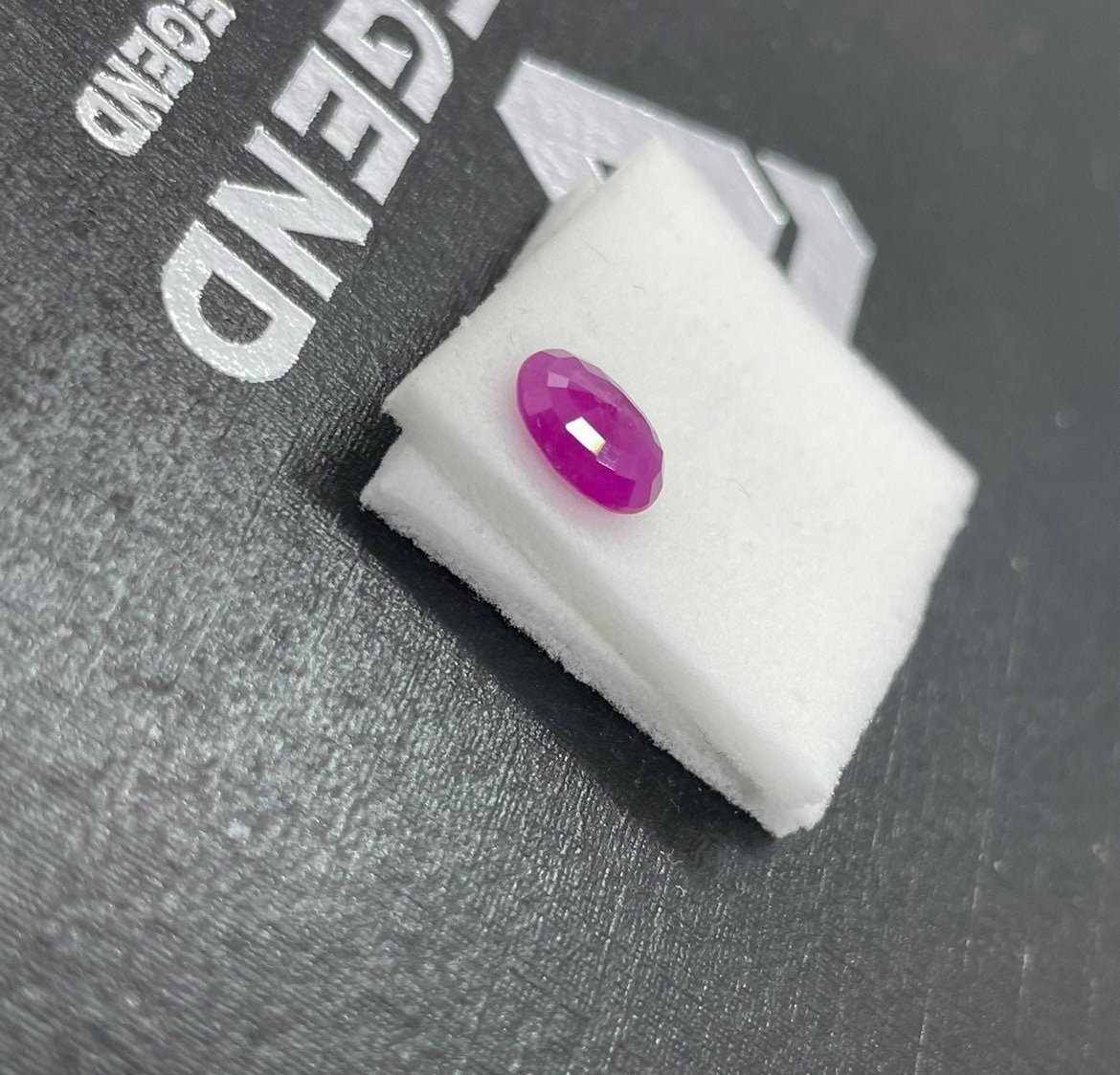 Description Natural Madigascar Ruby gemstone 1.5 ctw 1.5 carats trillion cut bot