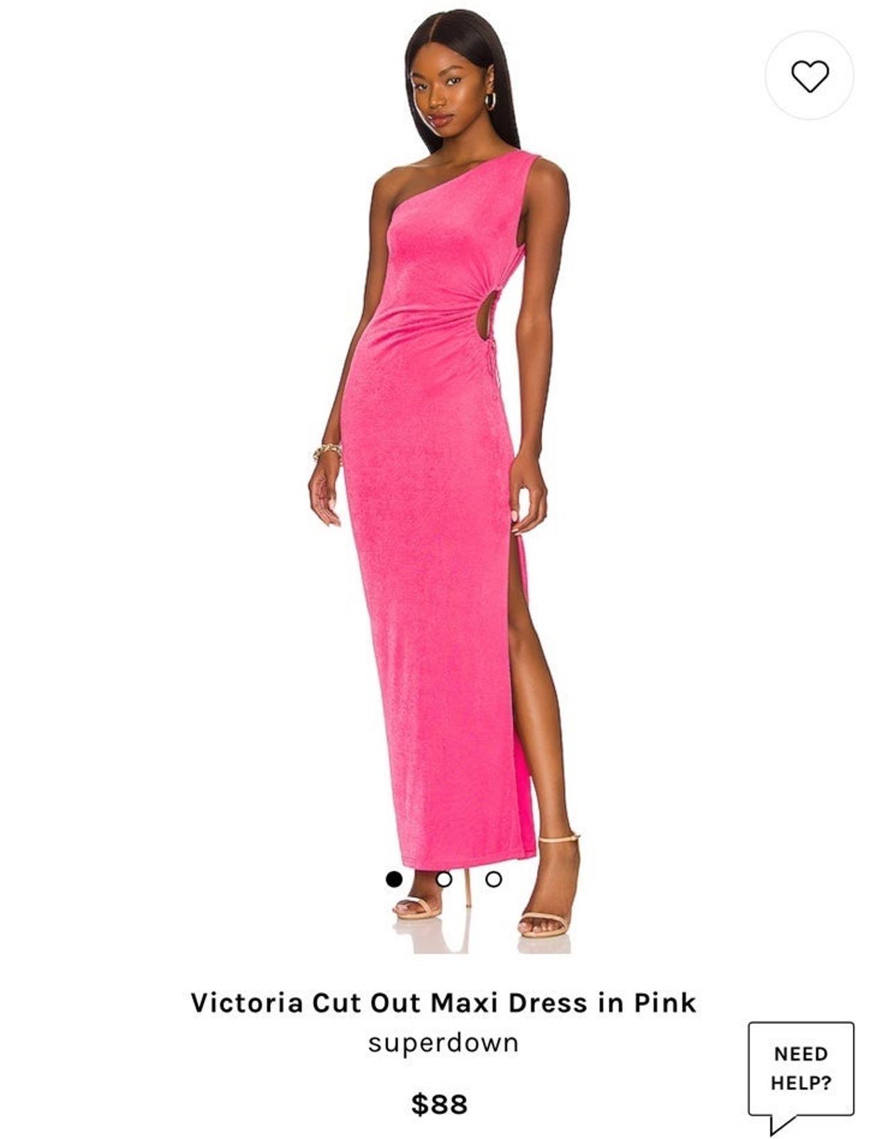 Superdown Victoria Cut Out Pink Maxi Dress