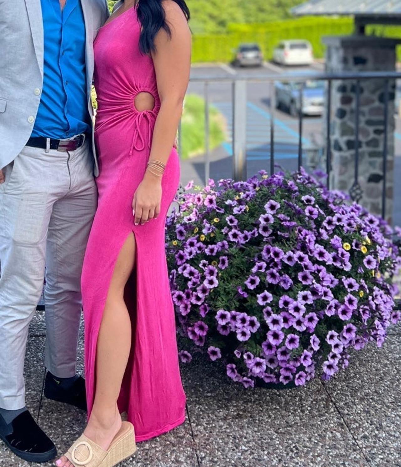 Superdown Victoria Cut Out Pink Maxi Dress