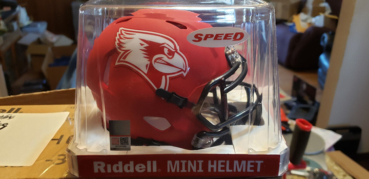 ILLINOIS STATE REDBIRDS RED NEW RIDDELL MINI HELMET IN PACKAGE