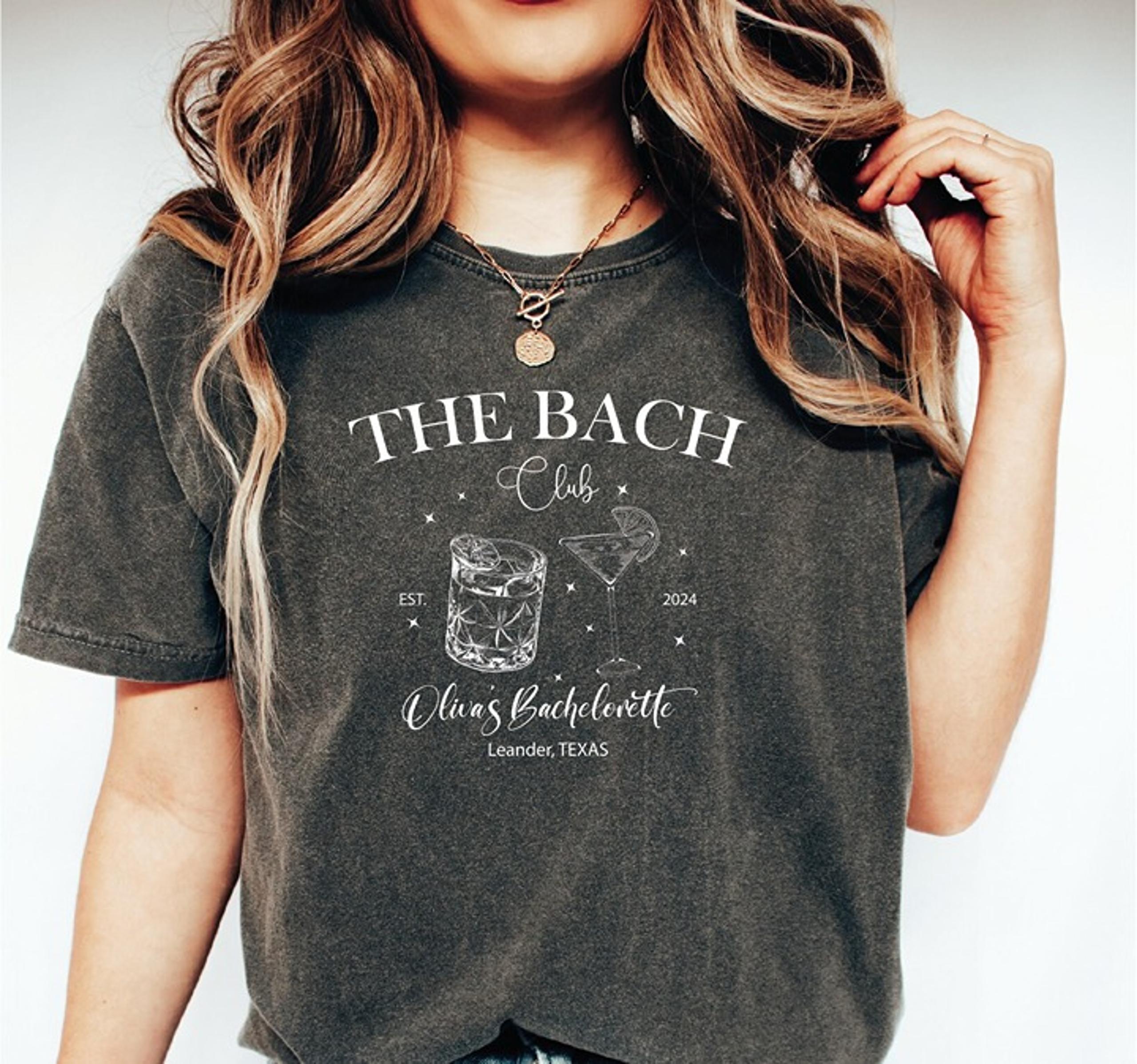 Personalized The Bach Club Colors Shirt, Bachelorette Party Shirt, Custom Locati