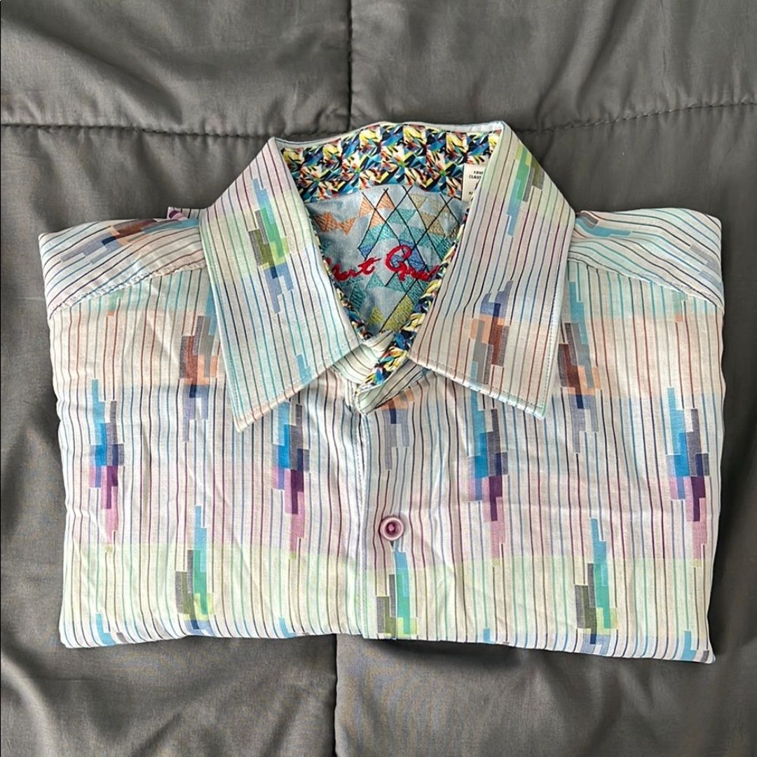 Robert Graham Vertical Print Button Down Size Large