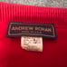 Vtg Andrew Rohan Red Redners Patch V Neck Sweater Mens M Supermarket Employee