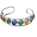Van Gogh Cuff Silver Bracelet Stunning Handmade Glass Domes Unique Gift NEW