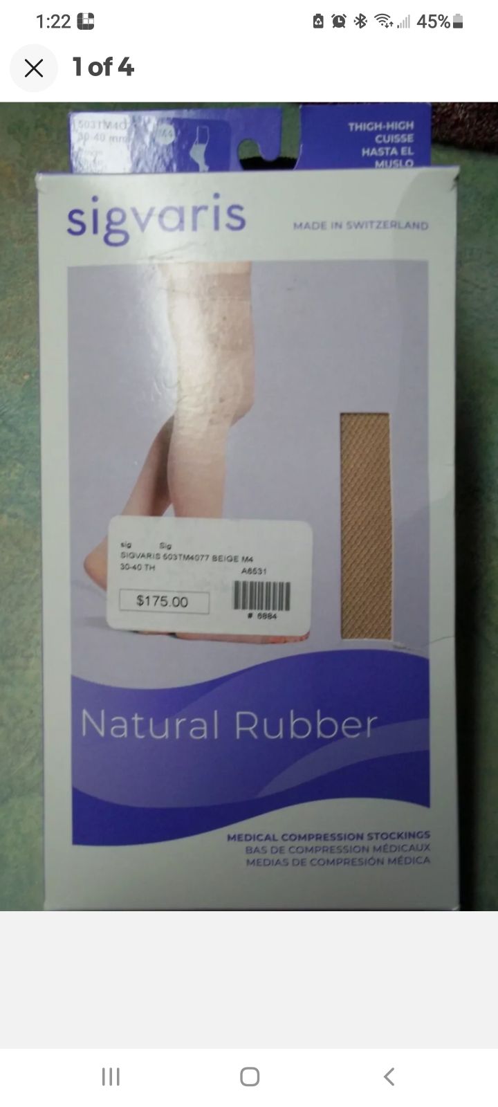 SIGVARIS Medical Compression Stockings 30-40 mmHg Natural Rubber