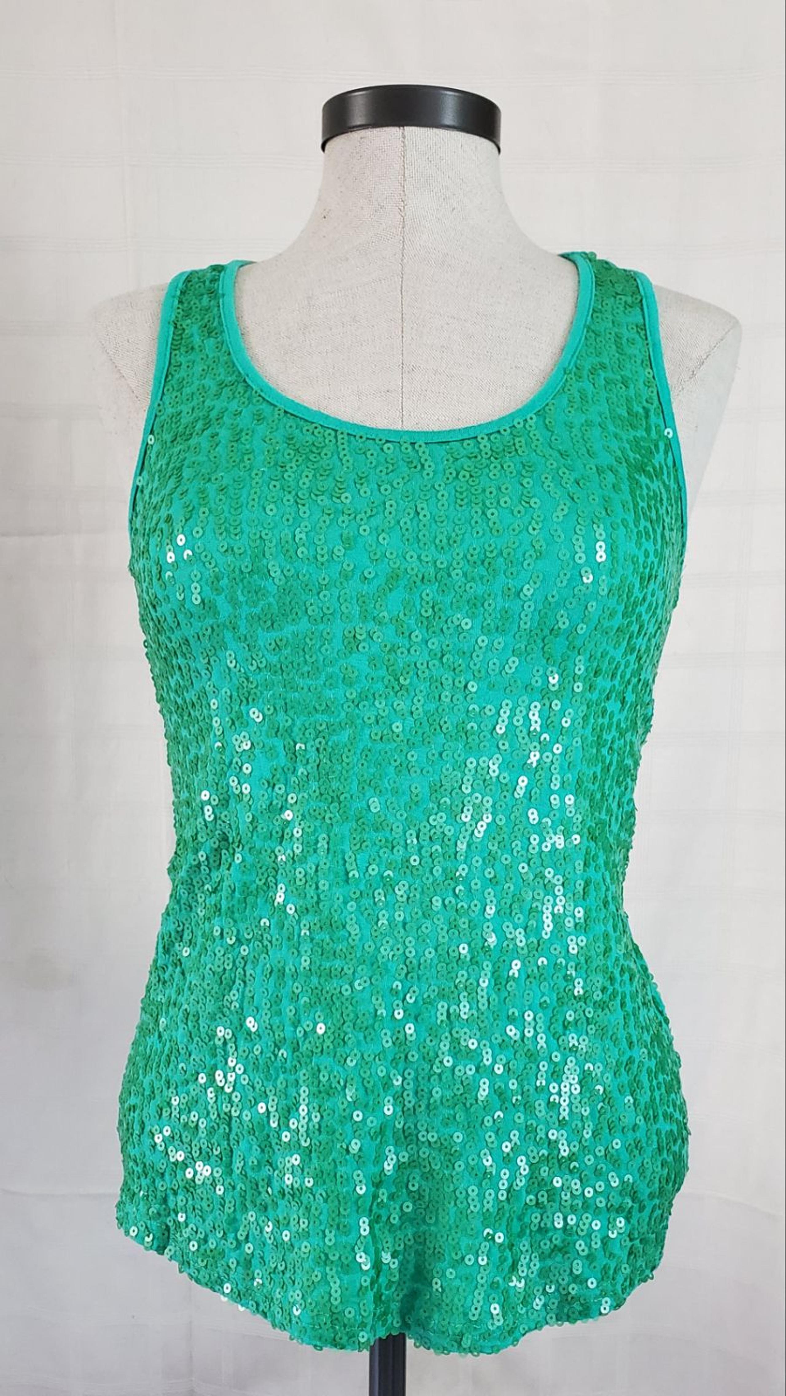 Wet Seal Matte Sequin Tank Top