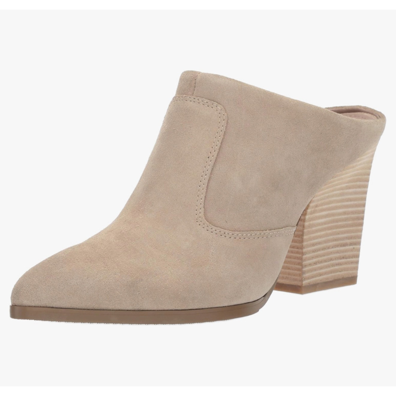 DONALD PLINER | Valda Clog Sand Tan Heeled Mules Slide On Boots Heels | Size 7