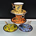 L Dake Zn Amsterdam Butterflies Cup Saucer Orange