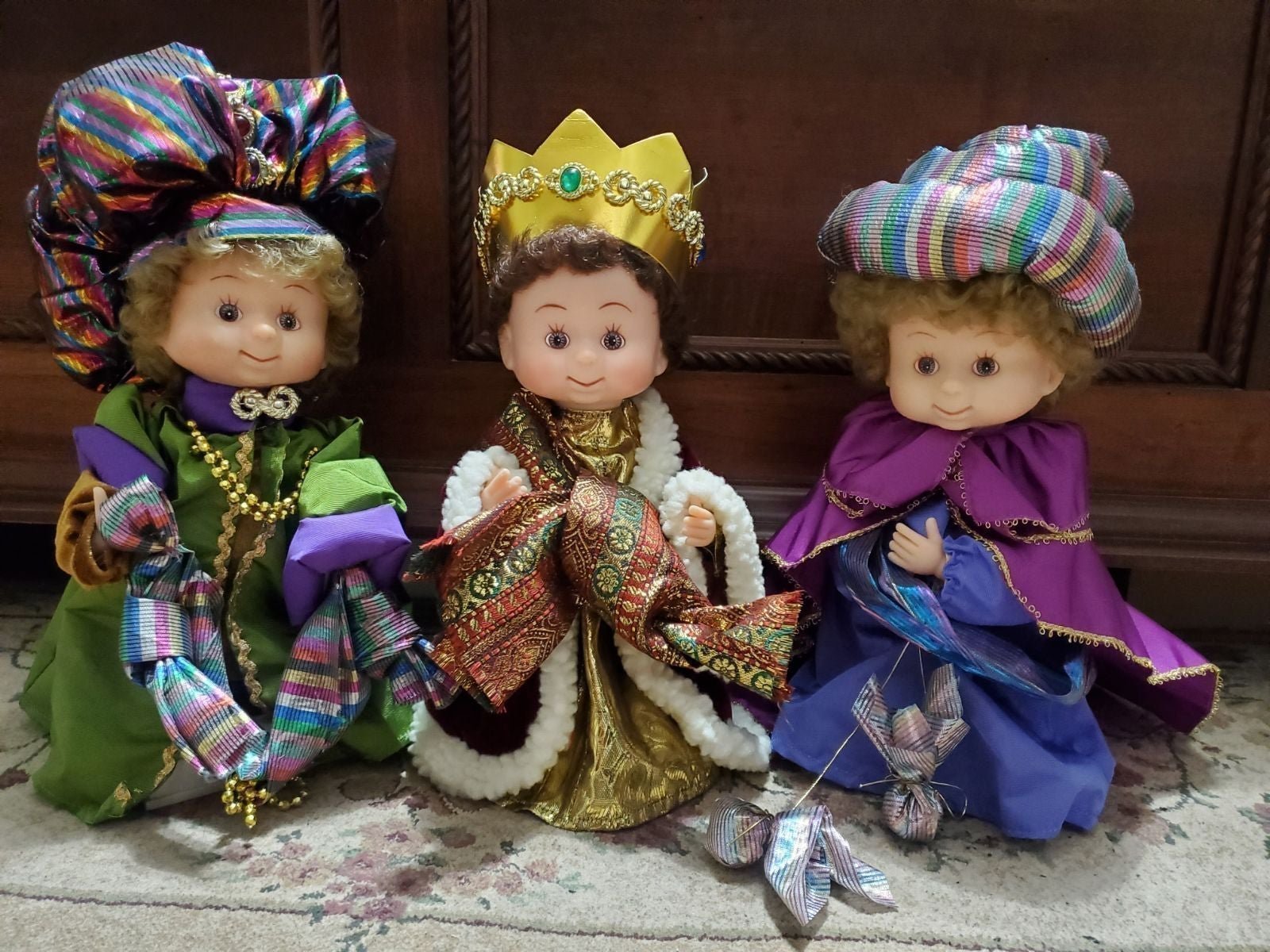 1993 Santas Best Undercover Kids Nativity Figurines - 3 Wisemen/Kings