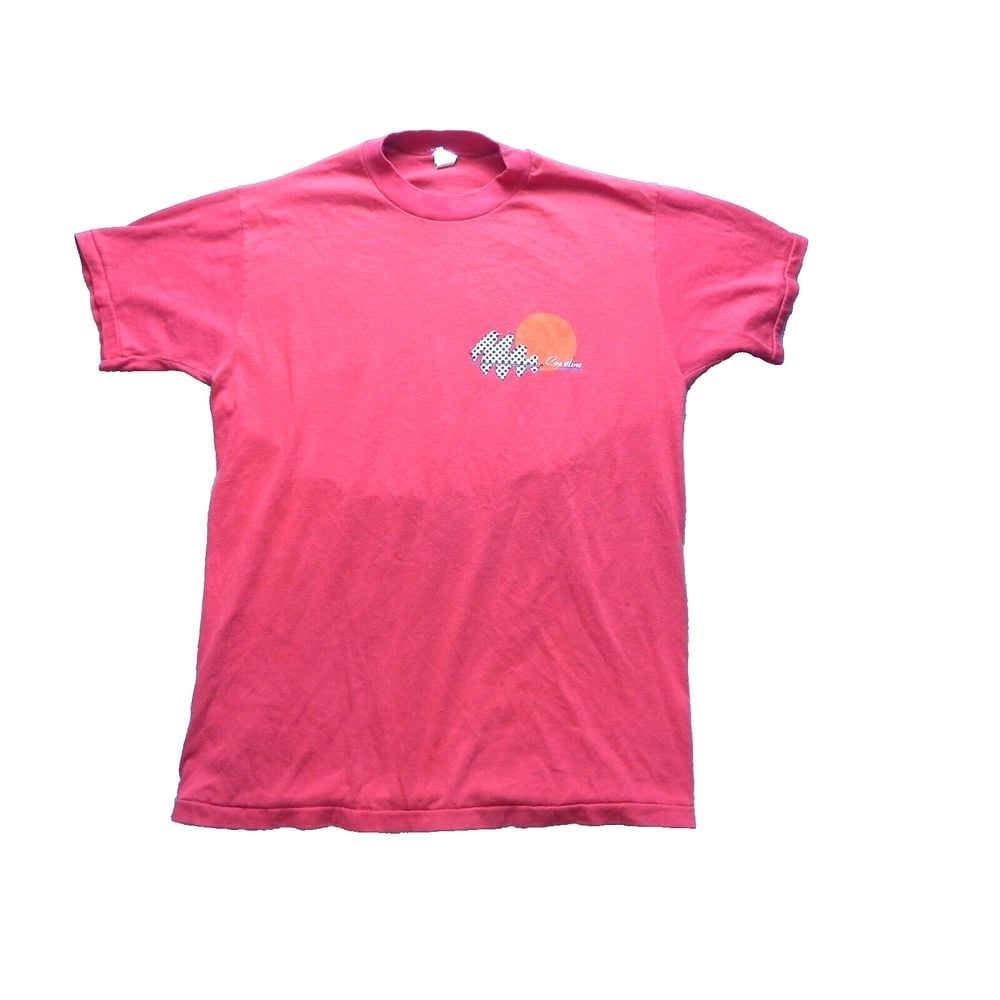 VTG Shirt Adult Medium Coastline Racing Sunset Single Stitch Sportswear 80s Men